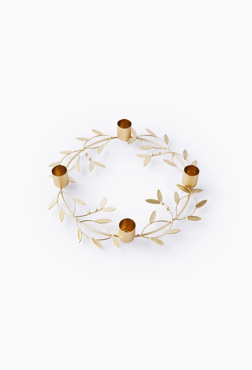 Couronne bougeoirs, 24.50x24.50x4cm, métal