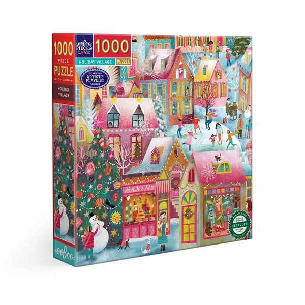 Puzzle Holiday Village - Eeboo - 1000 pièces