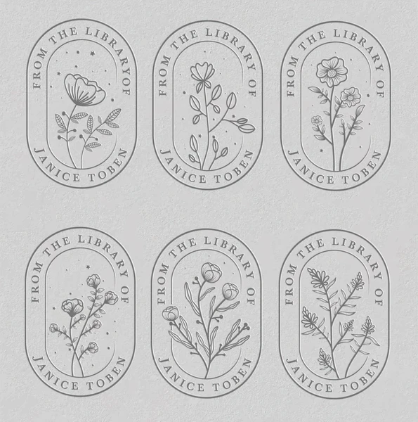 Custom book Embosser/book embosser personalized/From the library/Ex Libris embosser/ Monogram flower Embosser/Wedding Embosser/Embosser gift