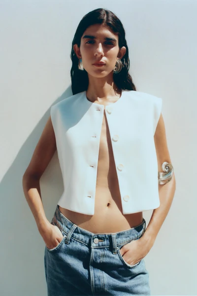 TOP GILET BOUTONNÉ ZW COLLECTION