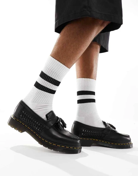 Dr Martens - Adrian - Mocassins à glands tissés - Noir