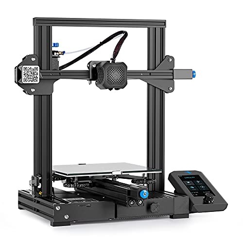 Imprimante 3D Creality Ender 3 V2 avec Carte mère 32 Bits silencieuse, Alimentation Meanwell, Plate-Forme en Verre Carborundum 220x220x250mm, Fonctionne avec Filament PLA, ABS, PETG