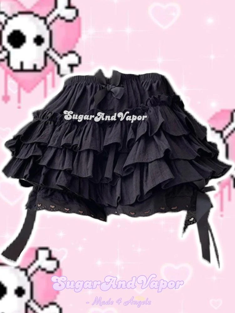 ANNA Lolita Flared Lace Mini Skirt