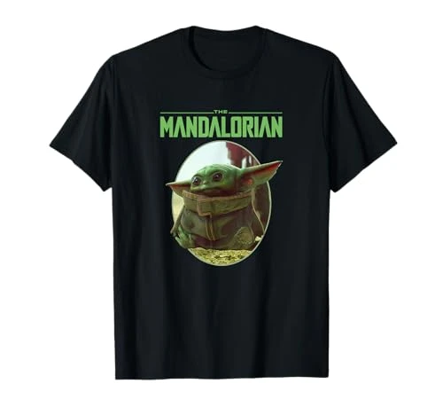 Star Wars: The Mandalorian Grogu Oval Portrait With Logo T-Shirt
