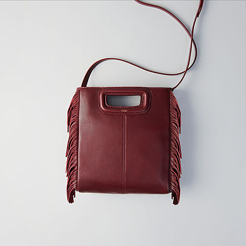 Sac M en cuir Bordeaux