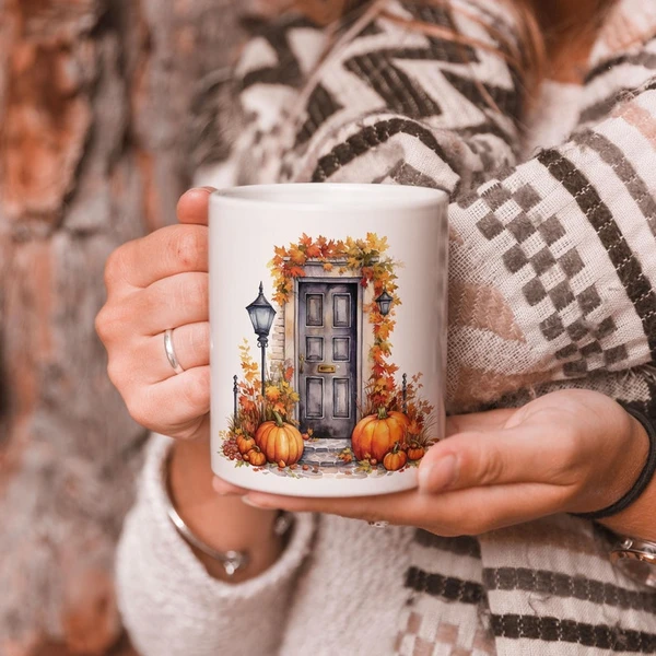 Mug Maison d'Automne, tasse à café ou thé, nature, idée cadeau