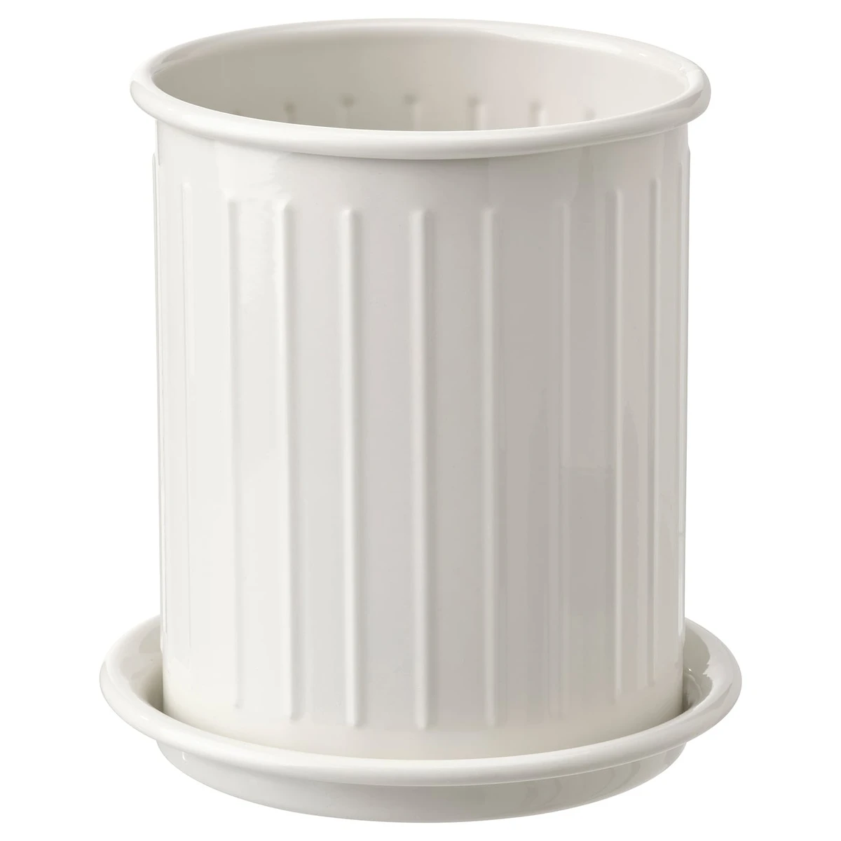 VÄLVÅRDAD Égouttoir à couverts - beige/acier zingué 13 cm