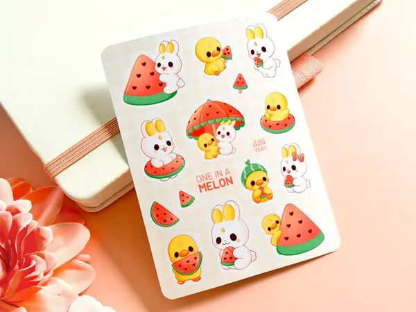 Sticker Sheet: Cute watermelon