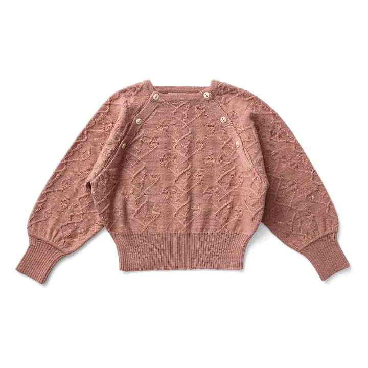 Pull Hawk Laine de Mérinos | Vieux Rose