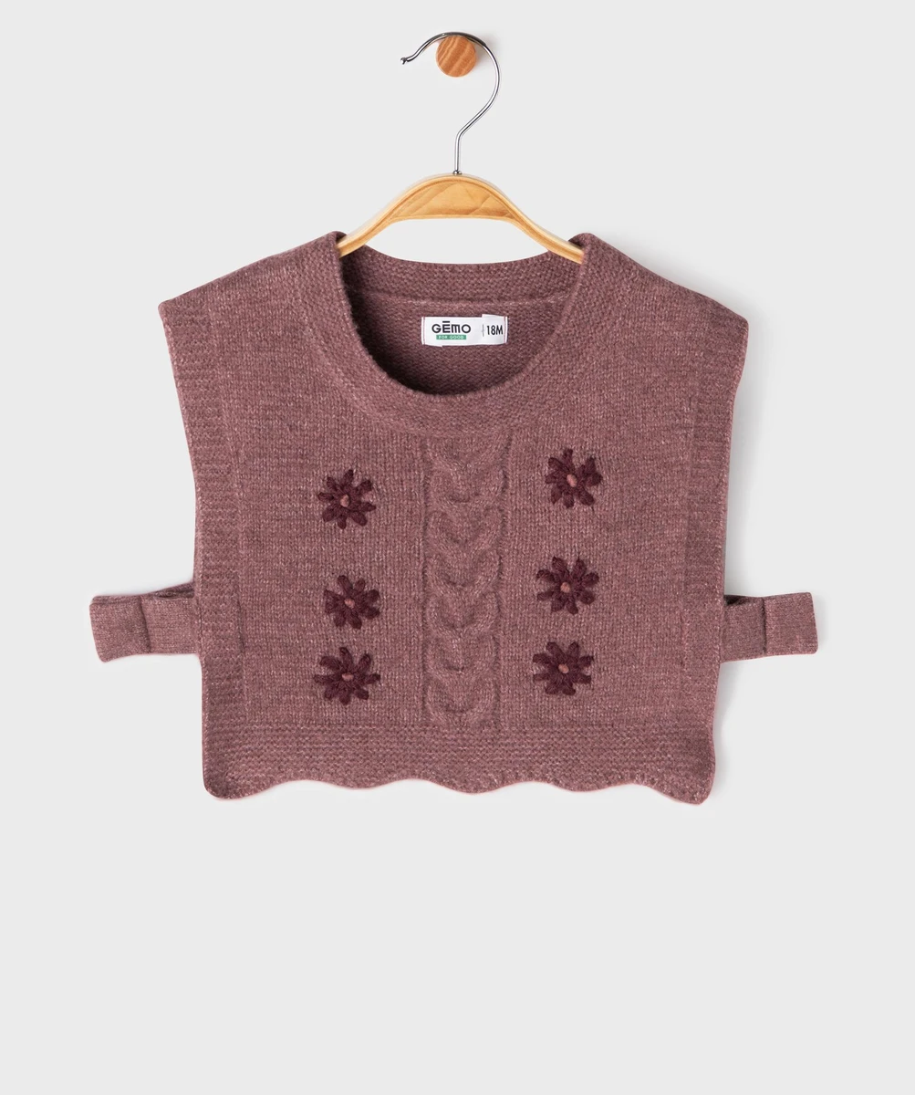 Pull sans manches à motifs fleuris bébé fille