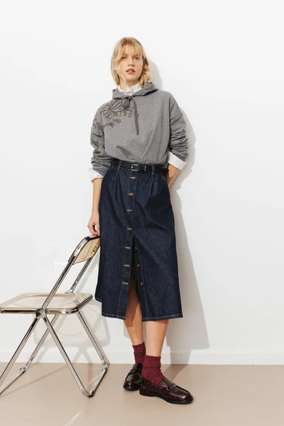 Jupe en jean brut Femme