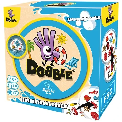 Asmodee - Dobble Jeu de Cartes imperméable (ADE0ASDO007)