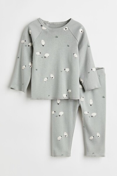 Ensemble 2 pièces - Gris clair/mouton - ENFANT | H&M BE