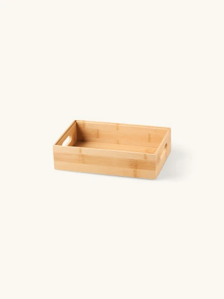 Boîte empilable | Bambou. 23 x 15 x 6 cm. | Nature