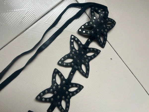 Cinto de pele preto
