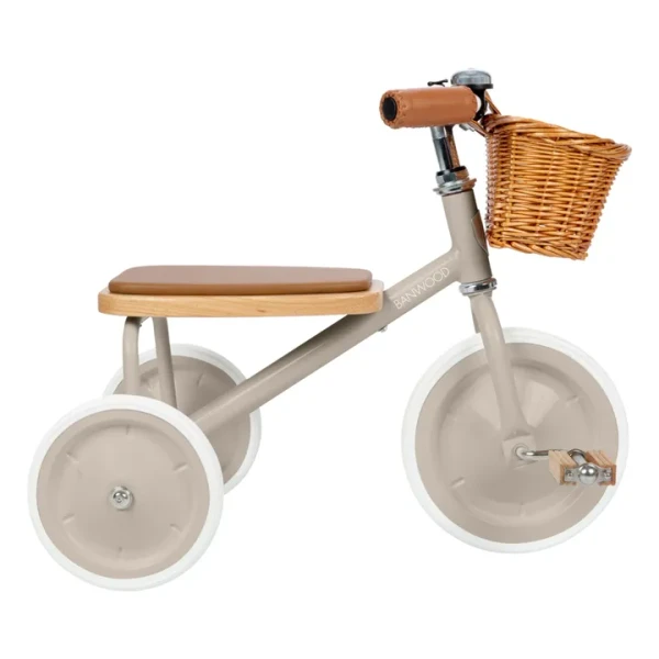 Banwood - Tricycle en métal et bois - Beige | Smallable