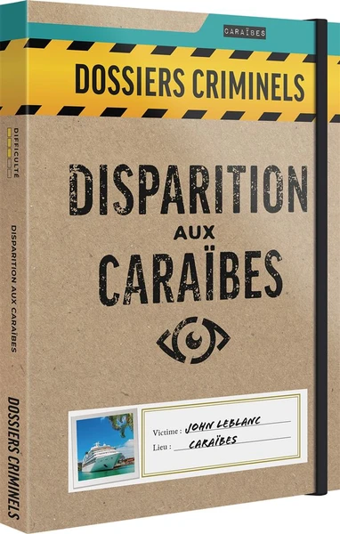 Jeu d'enquête Asmodee Dossiers Criminels Disparition aux Caraïbes