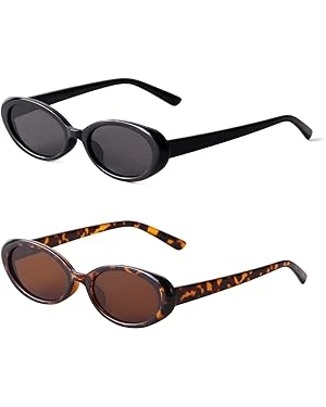 VIA LEECA | Trendy Retro Oval Sunglasses for Women