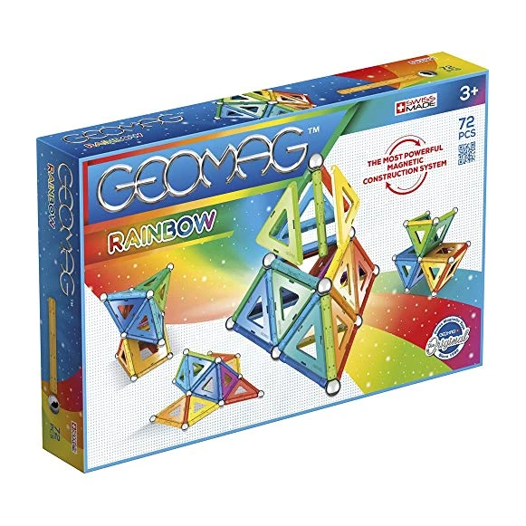 72 pièces Geomag Classic 371 Rainbow, Constructions Magnétiques et Jeux Educatifs, 72 Pièces