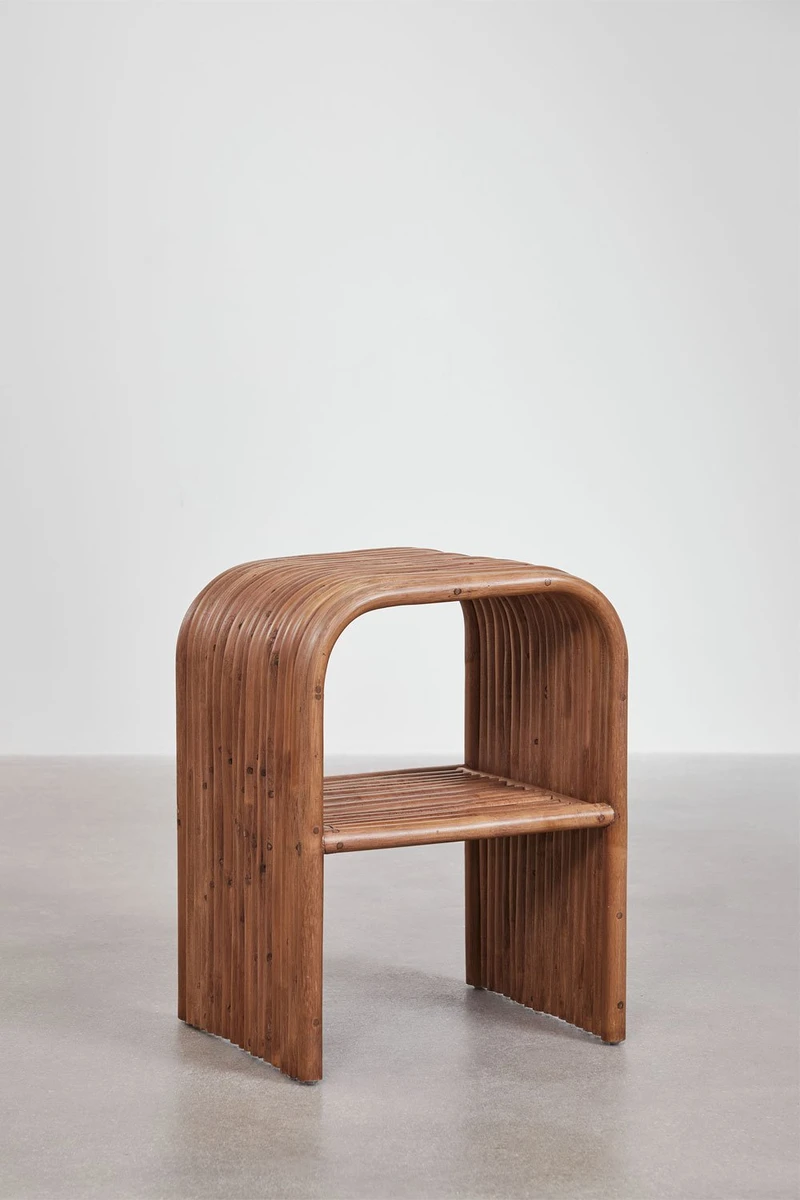 Table de chevet en rotin Nolay