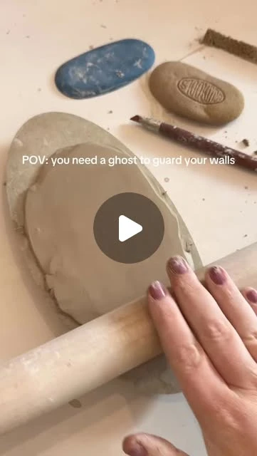 Beth ✨ on Instagram: "The only spirit I want haunting my house 🏠 👻 #handmadeceramics #potteryart #clayart #spookycute #ghostart #wallartdecor #clayartist #potterylove #spookyseason #ceramicart #inthestudio #claycommunity"