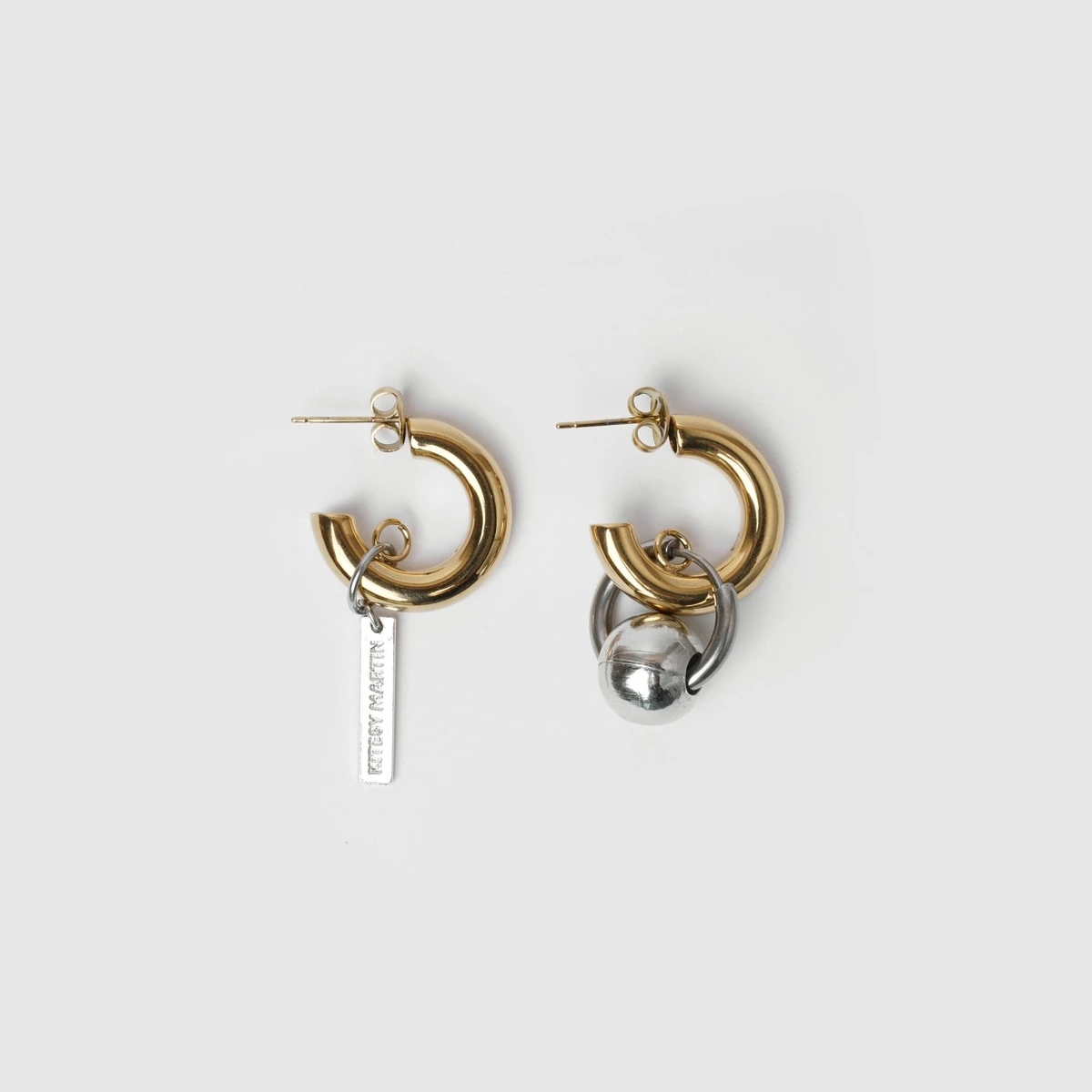 EARRINGS LA PLUTON GOLDEN/SILVERED