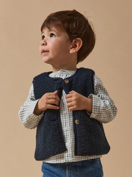 Veste sans manches en sherpa Bébé