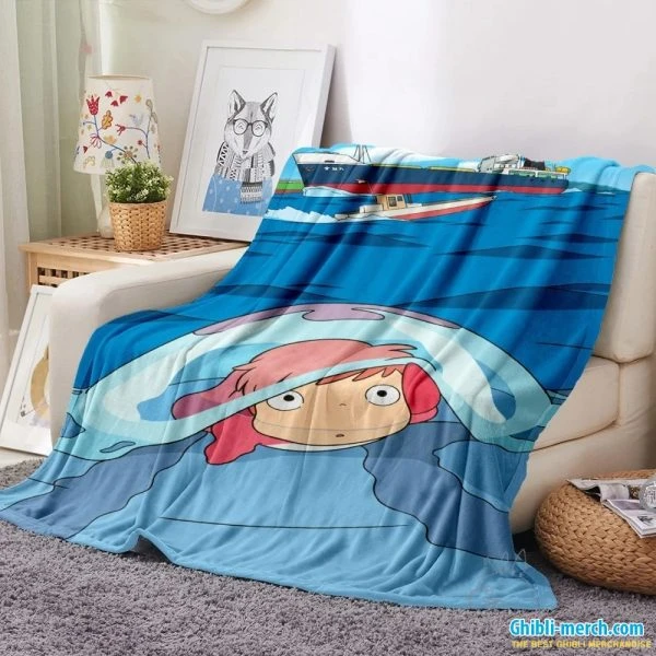 Best Ghibli Ponyo Blanket New Collection 2024 | Ghibli Merch Store