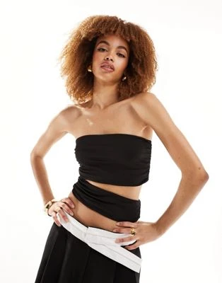 Lioness - Top bandeau à découpes - Noir | ASOS