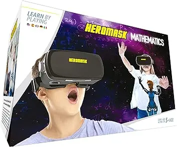 Casque realite virtuelle + Jouet educatif Maths [Calcul Mental, Table de Multiplication…] Lunette 3D de réalité augmentée + Jouet Enfant 5 6...12 Ans [Cadeau Original] Noel - Anniversaire. Jeu VR