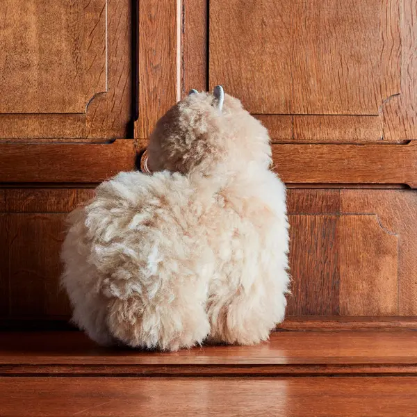 Peluche Lama en alpaga - Sandstone