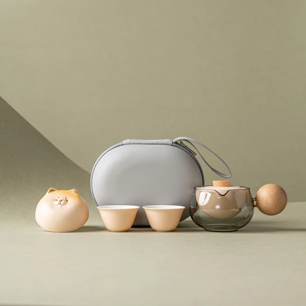 "Shiba Spin" - Portable Tea Set With Rotating Strainer