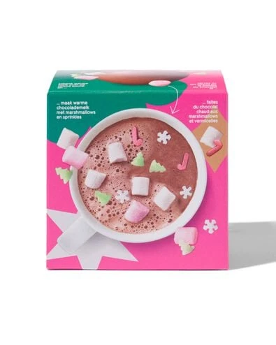 bombe de chocolat chaud - chocolat au lait avec décorations et marshmallows - HEMA