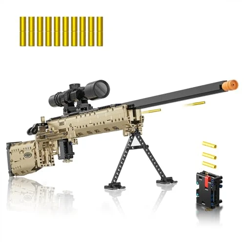 TPSOON M24 Blocs Pistolet pour Adultes Garçons, ww2 Arme Maquette 1:1 de Fusil de Sniper, Jouet Militaire pour Enfants de 8+, Cadeau d'anniversaire Original pour Adolescents et Adultes 1380 Pièces