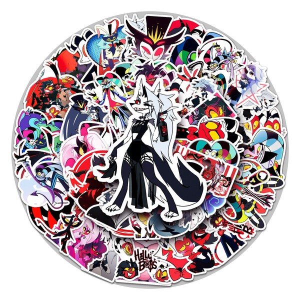 50 autocollants de graffitis de Boss maléfique, étiquette étanche, dessin animé, pour étui de téléphone, bagage, ordinateur portable, DIY bricolage