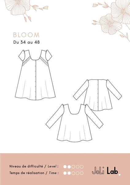 Robe/blouse Bloom - Patron Couture PDF