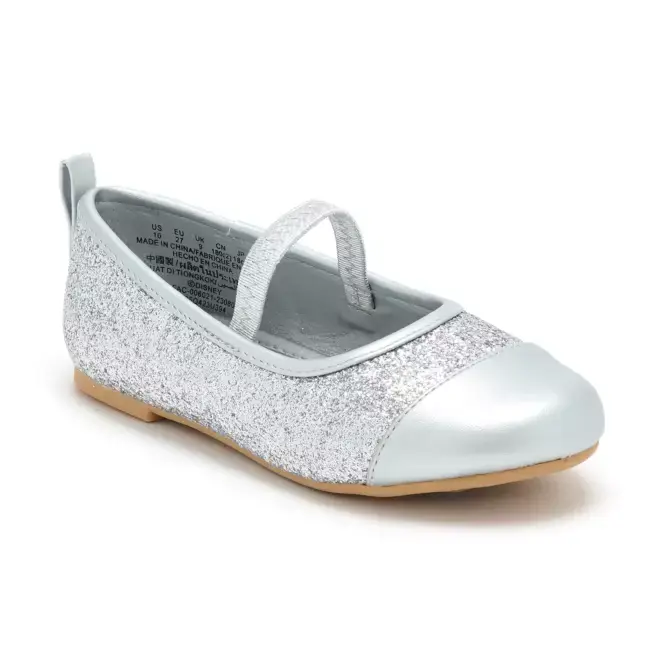 Chaussures à paillettes argentées pour enfants Princesses Disney