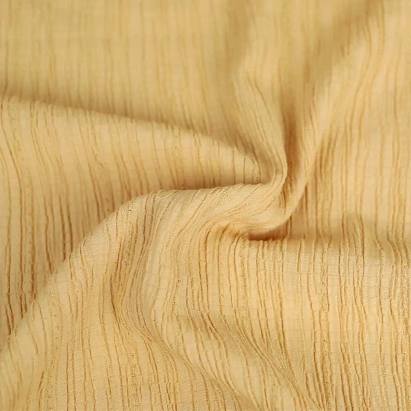 Tissu viscose Abbaia tissé effet plissé Sahara Sun | Pour couture de vêtements effets plissées