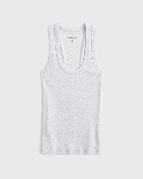 Essential Rib Tuckable Scoopneck Tank
