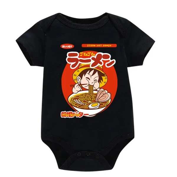 Luffy eating Ramen Clothes Bodysuit Onesie Outfit