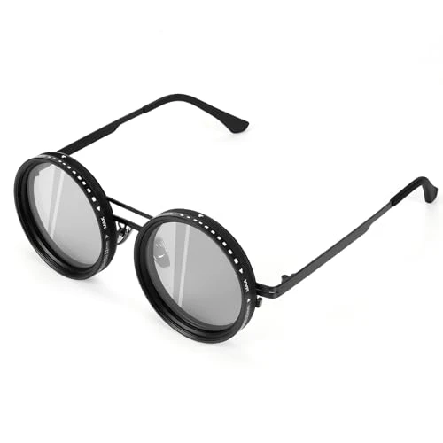 Hyunlai Lunettes de soleil polarisées à changement automatique de teinte avec filtre ND, 1 à 9 vitesses réglables, protection UV anti-reflet pour la conduite, la pêche, la randonnée et les sports de