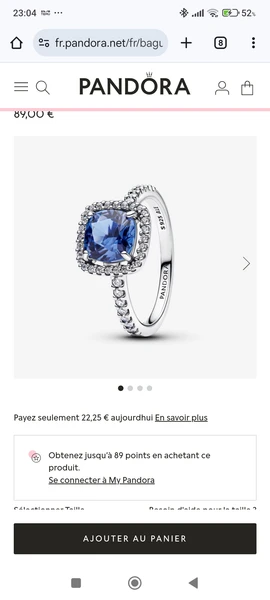 Bague halo scintillant Pandora 