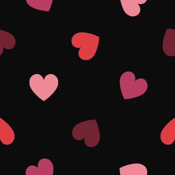 Tissu cretonne coton écru cœurs multicolore