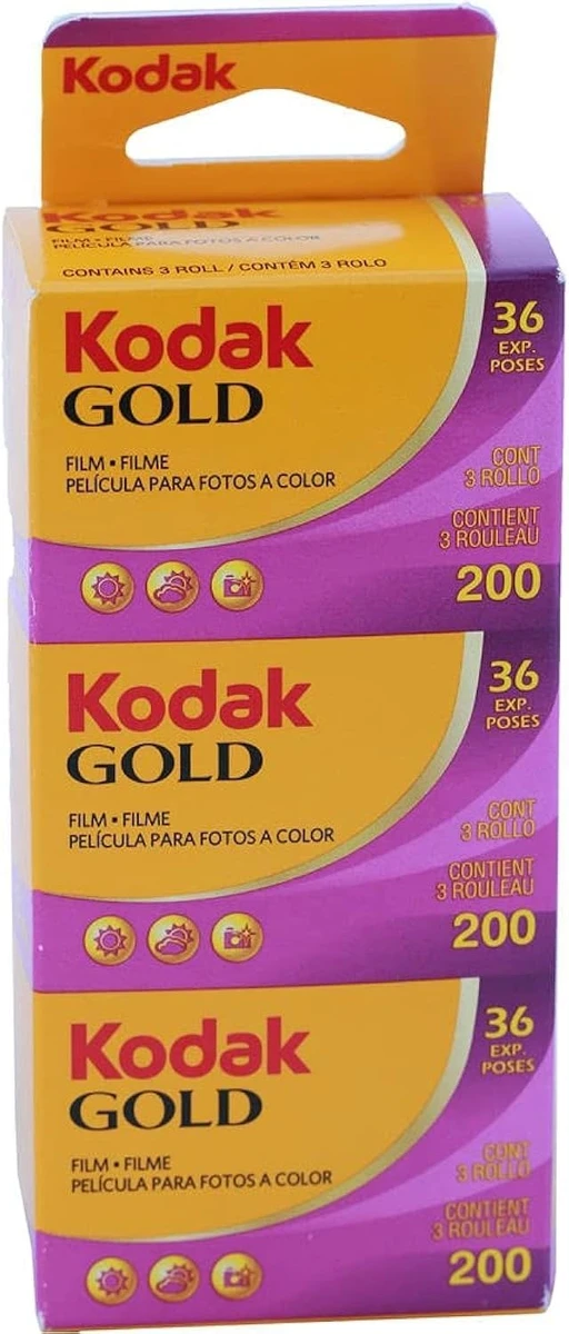 KODAK – Lot de 3 pellicules Gold 200 GB135-36, Emballage Vertical