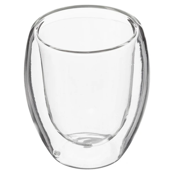 Lot de 2 tasses à café verre double paroi transparent 8cl