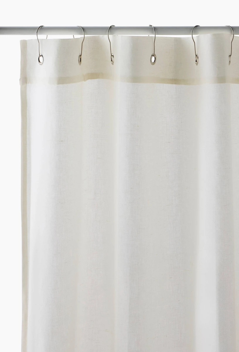 Rideau de douche en coton et lin