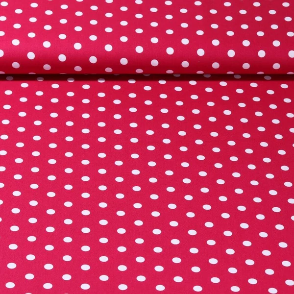 Popeline de coton Benno - Pois XL Baies Blanc