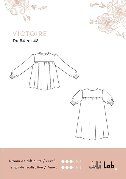 Blouse/Robe Victoire - Patron Couture PDF ou Pochette