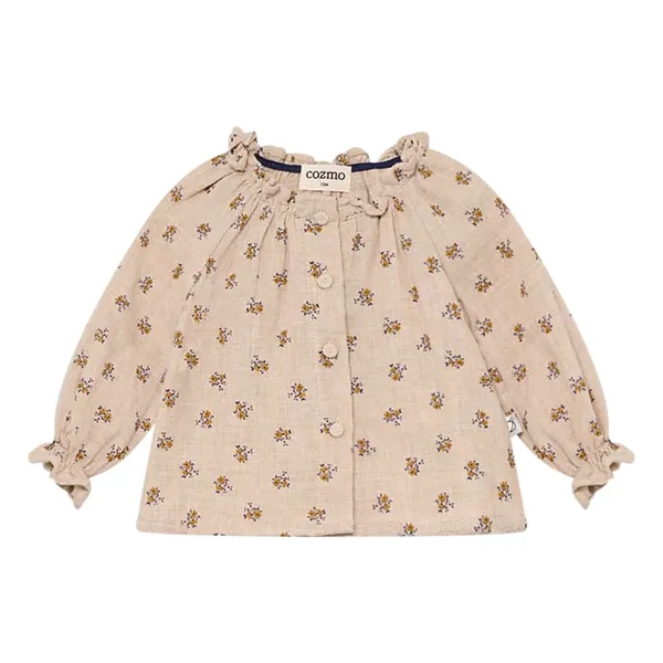 Cozmo - Blouse Blanca Fleurie - Beige | Smallable