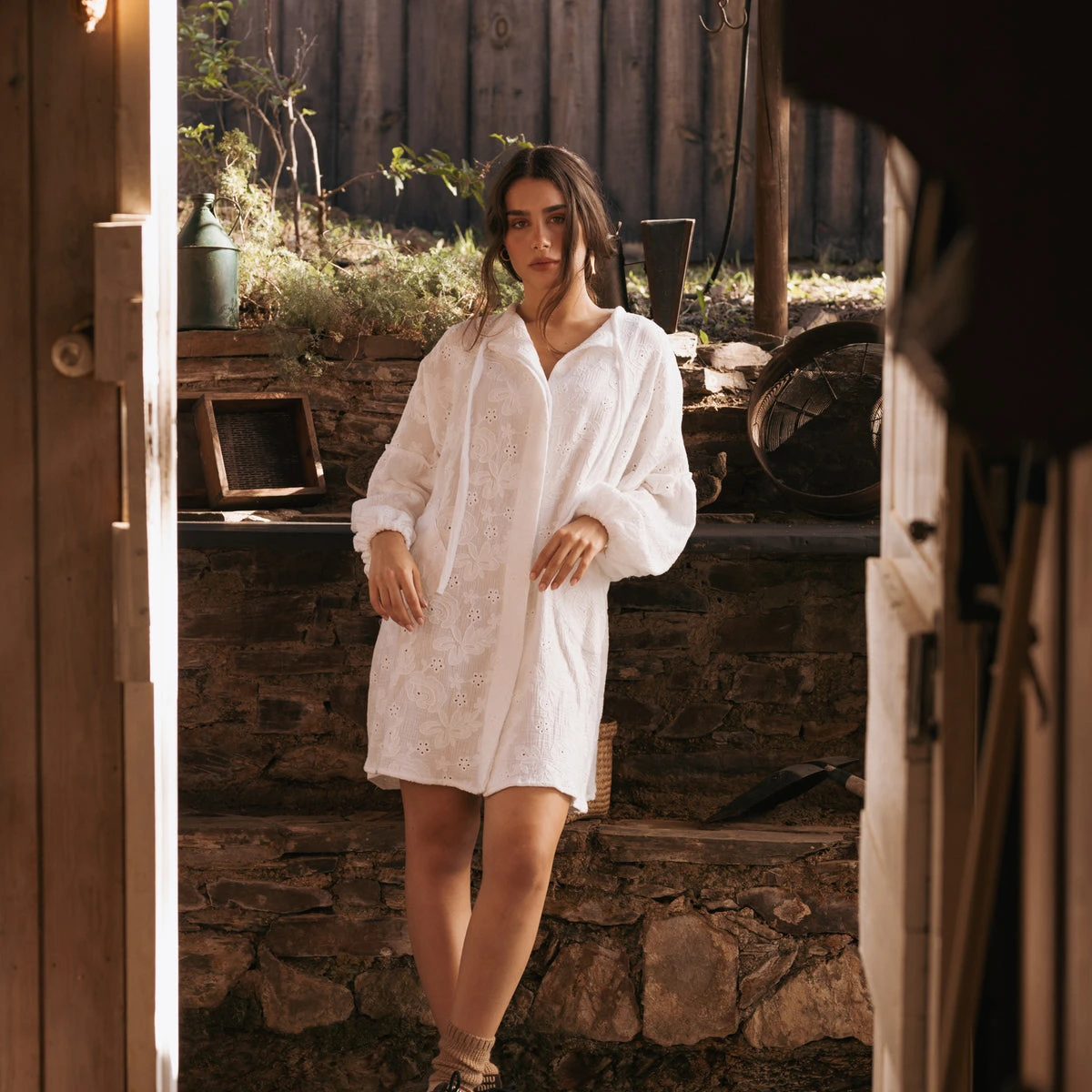 STONE dress - IVORY